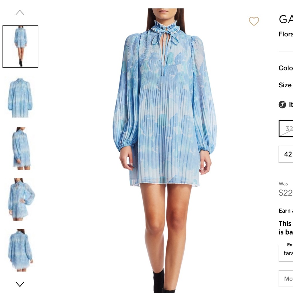 ISO- GANNI BLUE DRESS SZ O